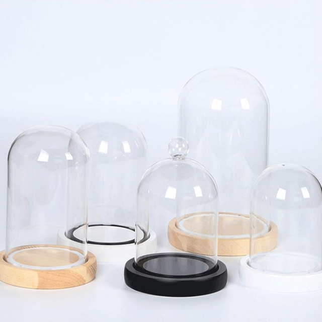 Acacia Lid Food Storage Jar for Kitchen Storage Jar for Glass Cover Customized Round Clear, Transparent Detachable Sundries GP08