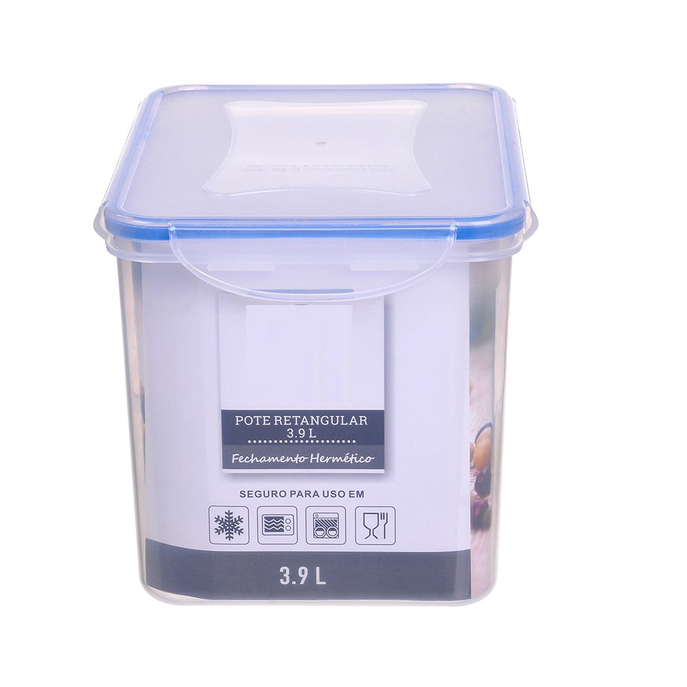reasonable price products china wholesale kitchen storage box food storage box plastic transparent with silicon ring stackable
