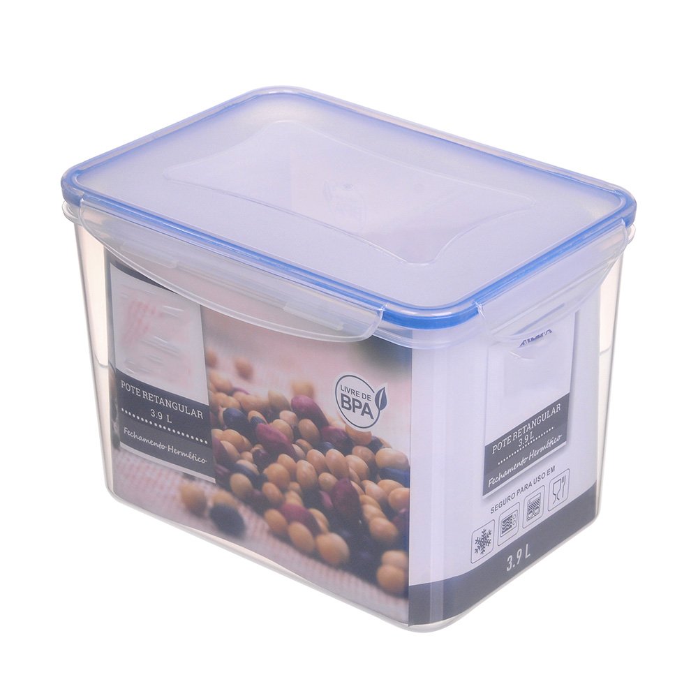 reasonable price products china wholesale kitchen storage box food storage box plastic transparent with silicon ring stackable