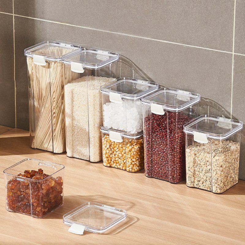 Bpa Free Plastic Airtight Food Containers With Lids Stackable Food Storage Container Set Extra Large Food Kitchen Storage Bin