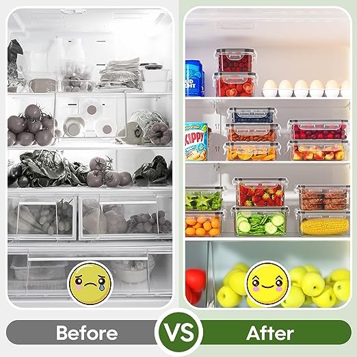Hot Sale BPA-Free Transparent Plastic Airtight Kitchen Food Storage container set Meal Prep Containers with Lids