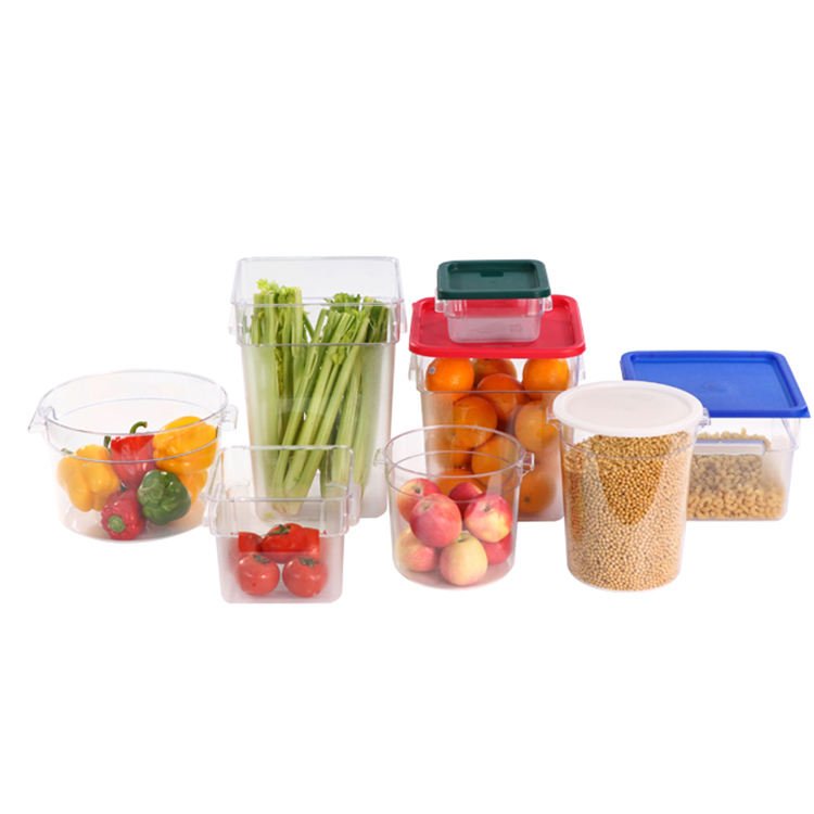 4L Round Food Storage container Plastic Restaurant Kitchen Clear Food storage container