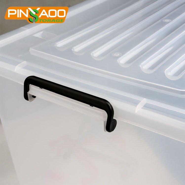 Eco-friendly new product 13 L plastic storage baskets with lids and handles
