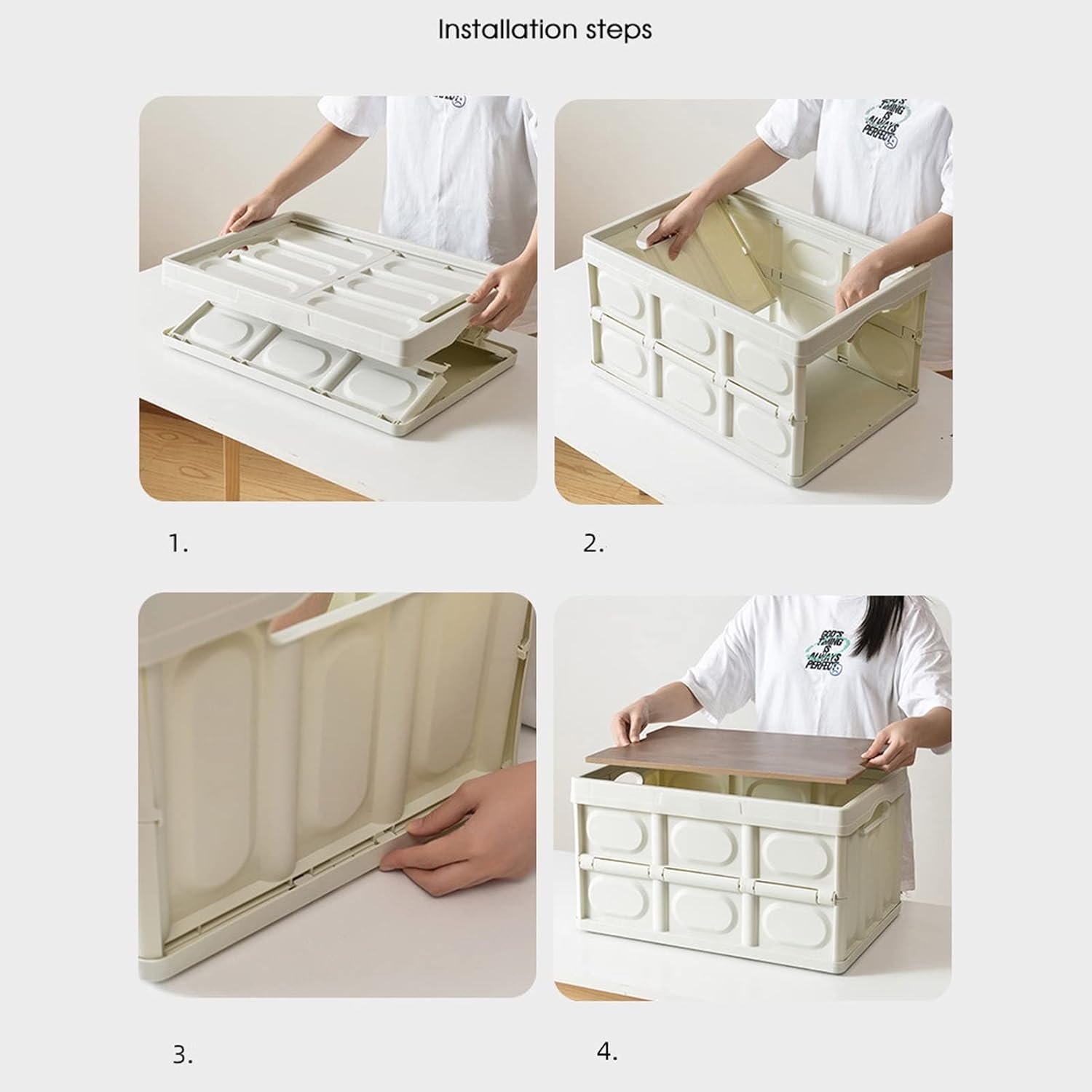 Storage Box, Foldable Practical Folding Storage Box Convenient to Carry Wide Application for Camping for Travelling for Car 50L