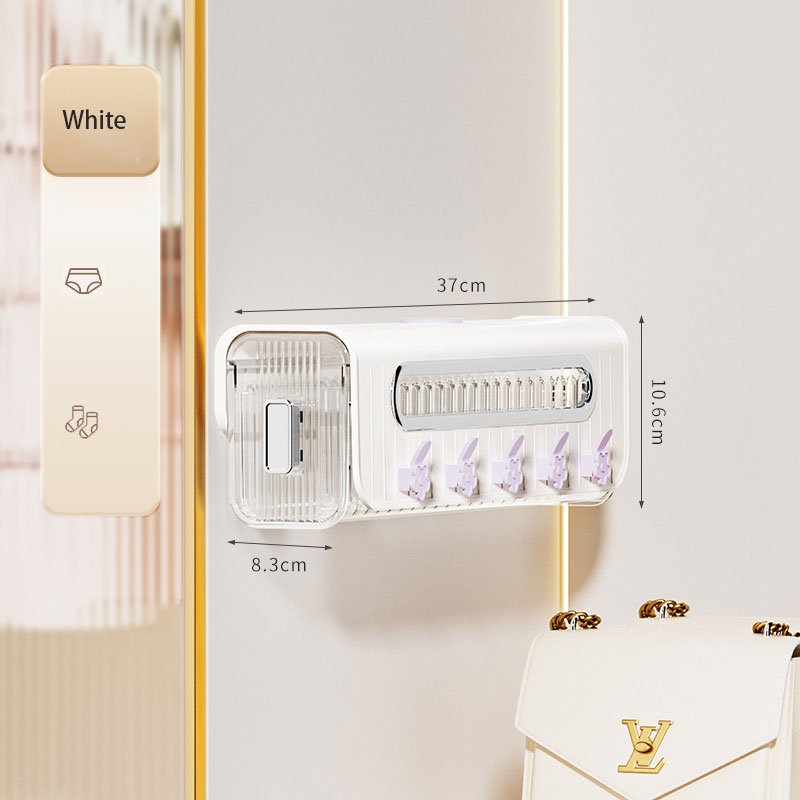 3 In 1 Clothes Closet Organizer Wall Mounted Dustproof Underwear Panties Neatening Bin Socks Storage Box