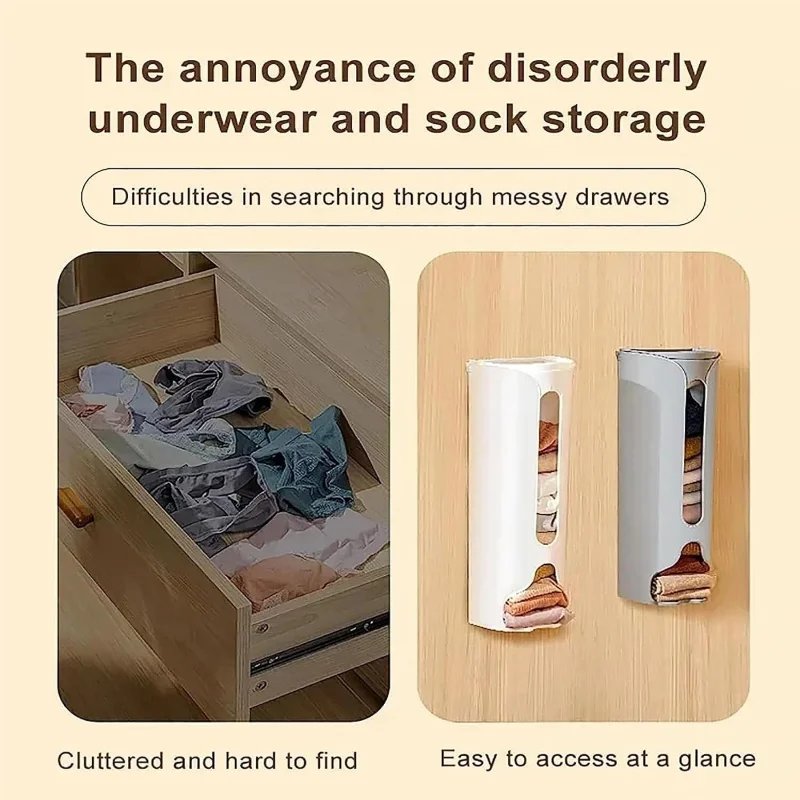Wall Mounted Underwear Storage Box, Wall Mounted Socks Panties Storage Box, Wall-mounted Underwear Socks Storage Box