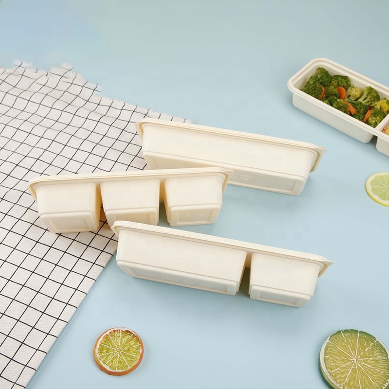 Clear Cookies Lunch Cornstarch Storage Container With Flat Lid