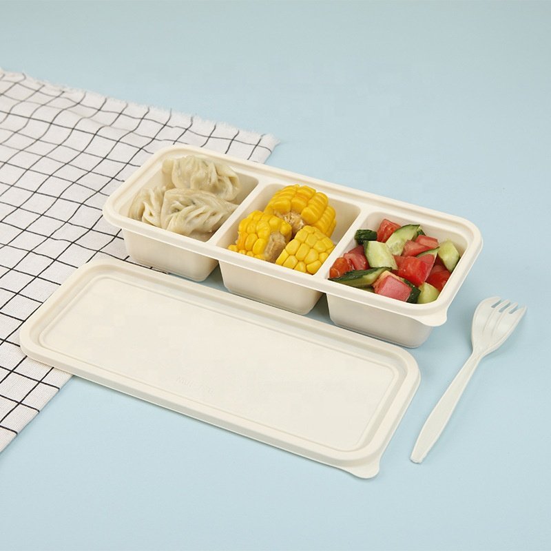 Clear Cookies Lunch Cornstarch Storage Container With Flat Lid
