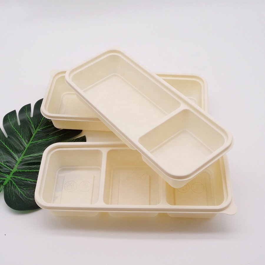 Clear Cookies Lunch Cornstarch Storage Container With Flat Lid