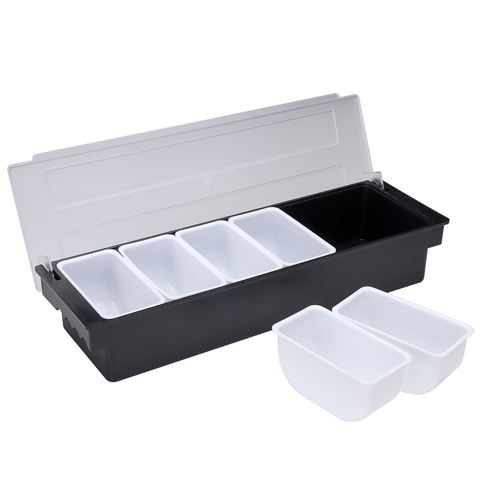 Custom printing logo bar caddy condiment holder Fruit Food Storage box for promotion