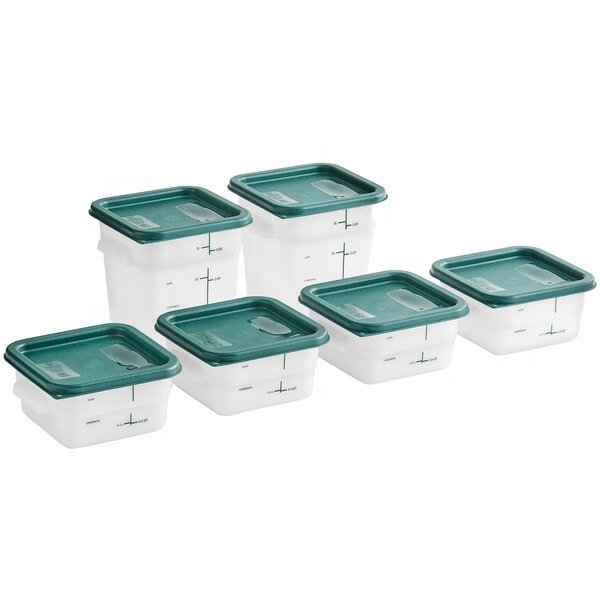 Square Storage Bucket Clear Food Storage Container Polypropylene Food Pan Kitchen Accessories With Lid