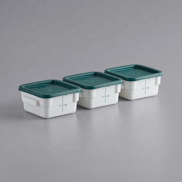 Square Storage Bucket Clear Food Storage Container Polypropylene Food Pan Kitchen Accessories With Lid