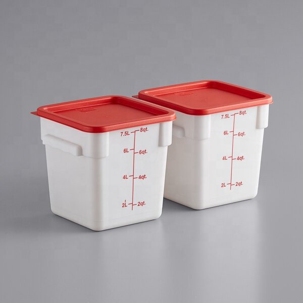 Square Storage Bucket Clear Food Storage Container Polypropylene Food Pan Kitchen Accessories With Lid