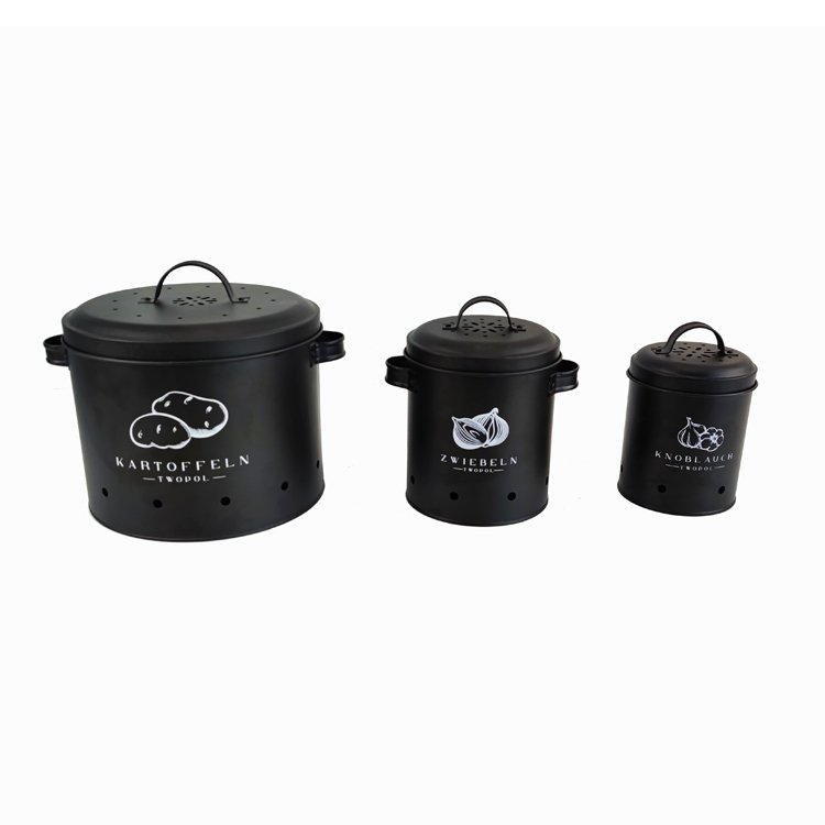 BX kitchen canister food storage potato canister, onion garlic containers