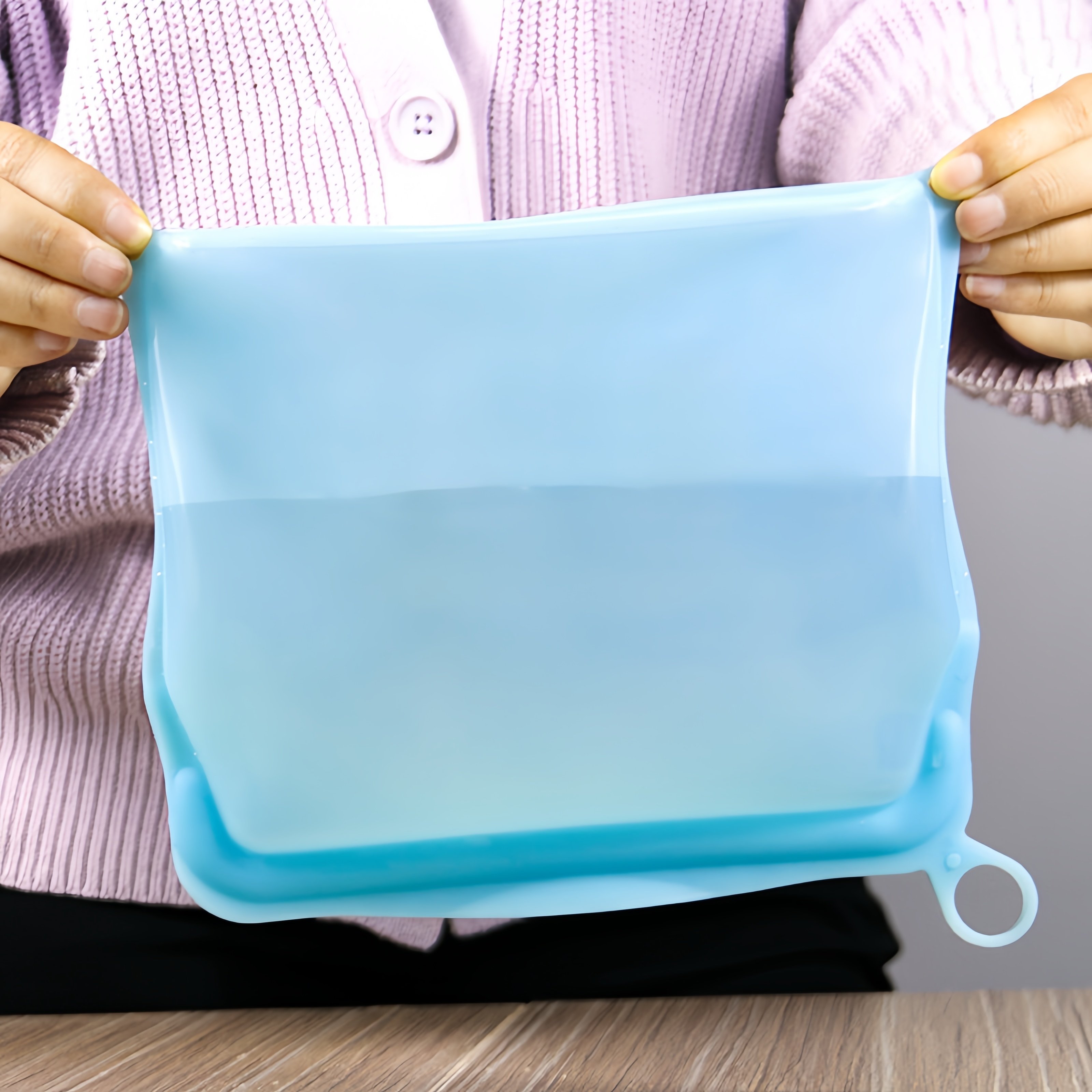 OEM&ODM New Item 3 Pack Silicone Free Food Grade Food Storage Bag Set Zipper Silicone Reusable Bag