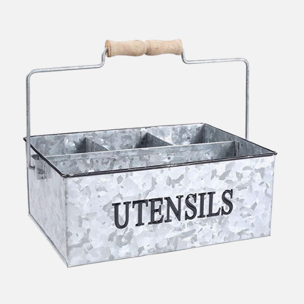 Most unique metal caddy green colored powder coated non stainable metal storage racks kitchen accessories storage holders caddy