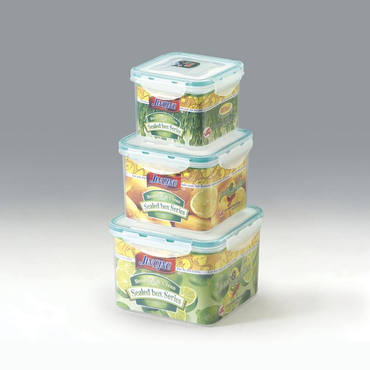 Stackable Vacuum Container Plastic Airtight Food Storage Container Set