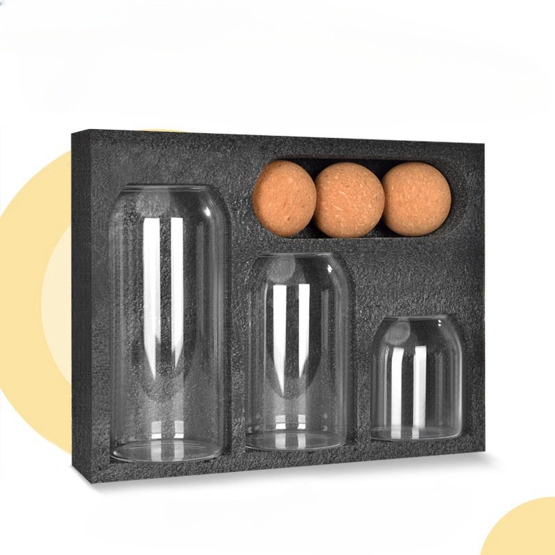 Glass spice jar kitchen seasoning jar set With Lid Salt And Pepper Containers Food Storage Box With Spoon