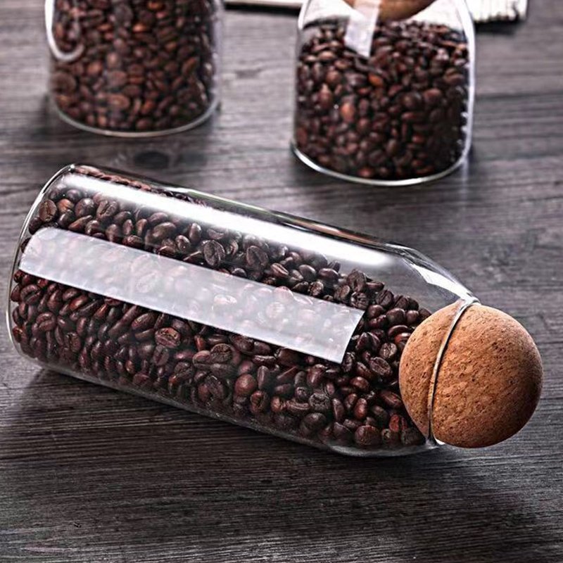 Wholesale Clear Glass Storage Jar Kitchen Food Storage Canister Airtight Glass Container for Spice Coffee Tea Candy Cereal