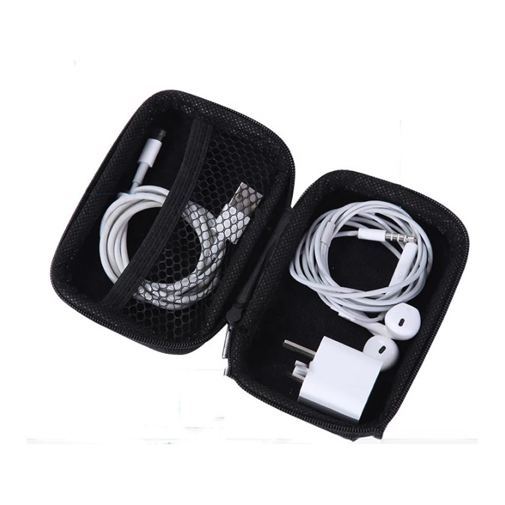 Wholesale Headphones Storage Box USB Key Coin Earphone EVA Hard Case Waterproof SD Card Cable Earbuds Holder Box