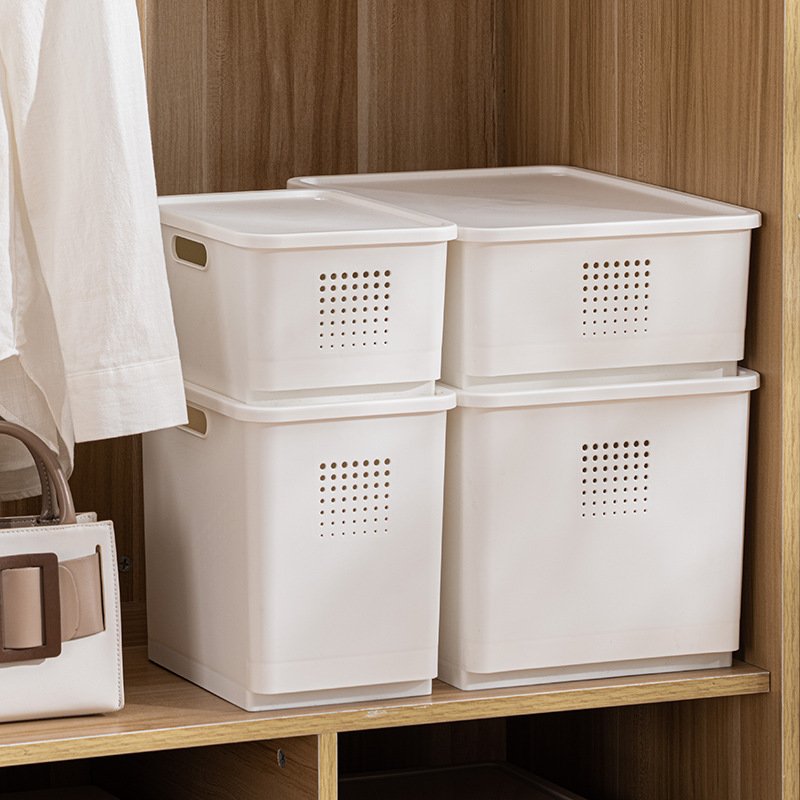 Closet Organizer Plastic Home Organization Boxes PP Storage Bins Storage Box With Lid