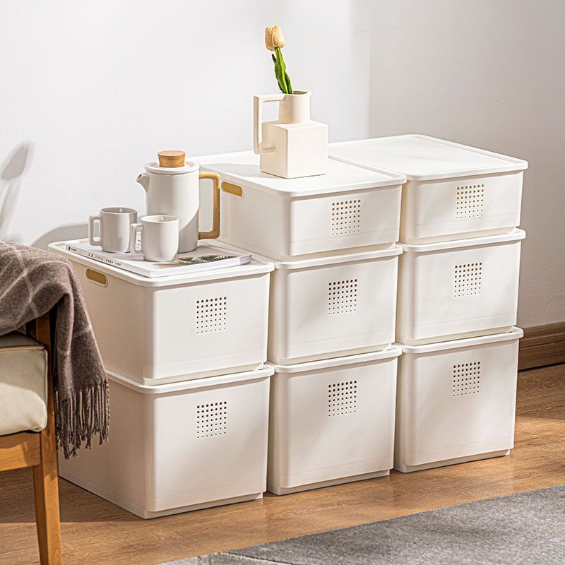 Closet Organizer Plastic Home Organization Boxes PP Storage Bins Storage Box With Lid