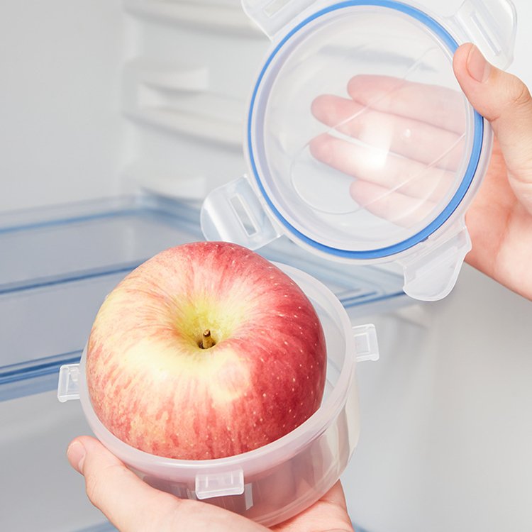 food grade apple fruit shape refrigerator lunch box to go powder microwavable storage plastic food containers with lids