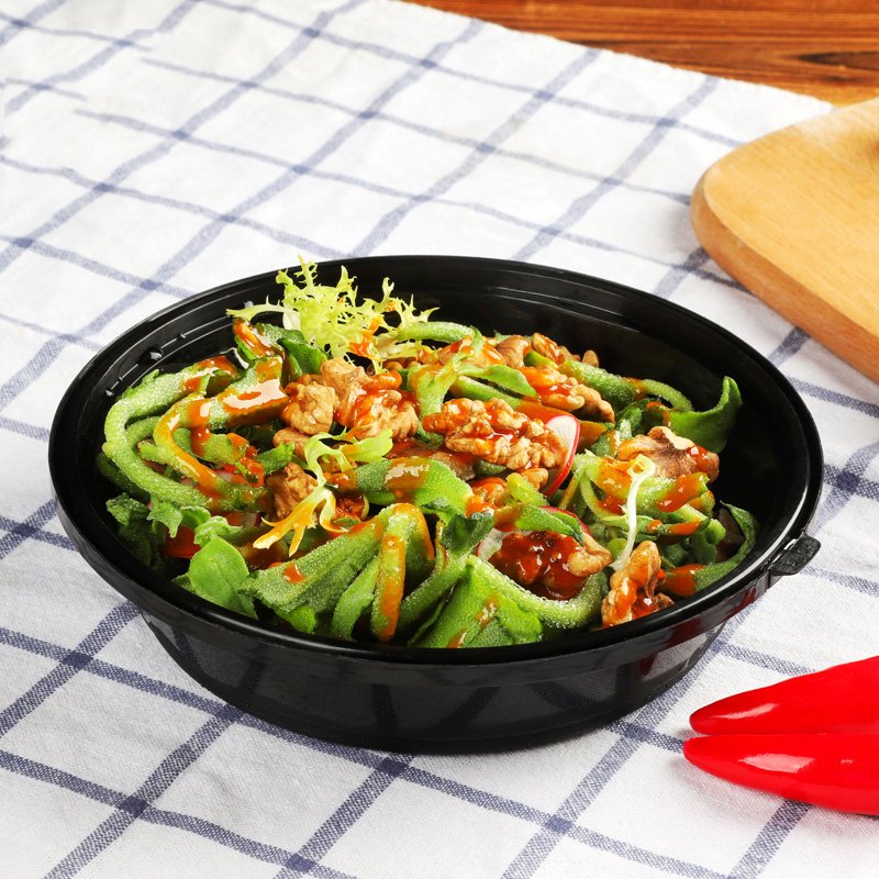 Household Disposable PP Plastic 900ML Round Fast Food Storage Container Take-Away Bpa Free Microwave Safe Lunch Box G900