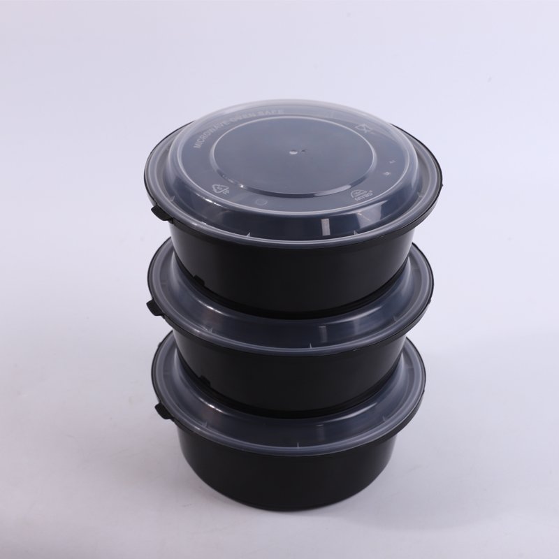 Household Disposable PP Plastic 900ML Round Fast Food Storage Container Take-Away Bpa Free Microwave Safe Lunch Box G900