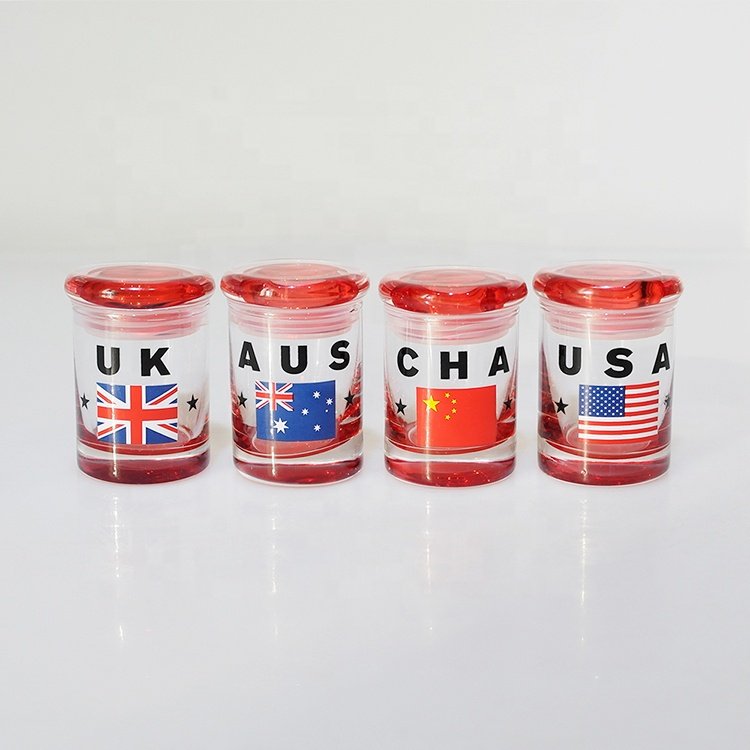 3oz 6oz 12oz Glass Stash Jars Airtight Lid Novelty Design Storage Bottles Herb Spice Food Beverage Snack Condiments stash jar