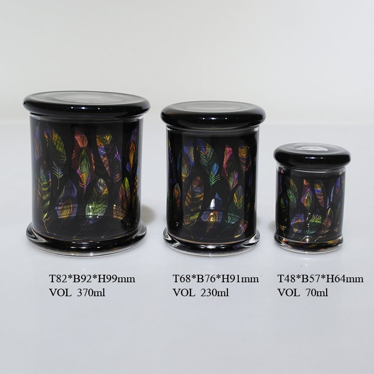 3oz 6oz 12oz Glass Stash Jars Airtight Lid Novelty Design Storage Bottles Herb Spice Food Beverage Snack Condiments stash jar