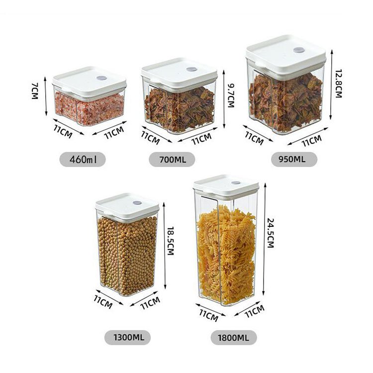 White lid storage jar best price mumu plastic clear food storage bottles & jars airtight storage box food