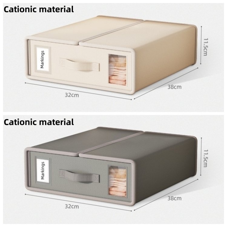 Fabric Bed Sheet Organizer Foldable Storage Box with Zipper for Cover Set Closet Organizer Bedding Clothes Blankets