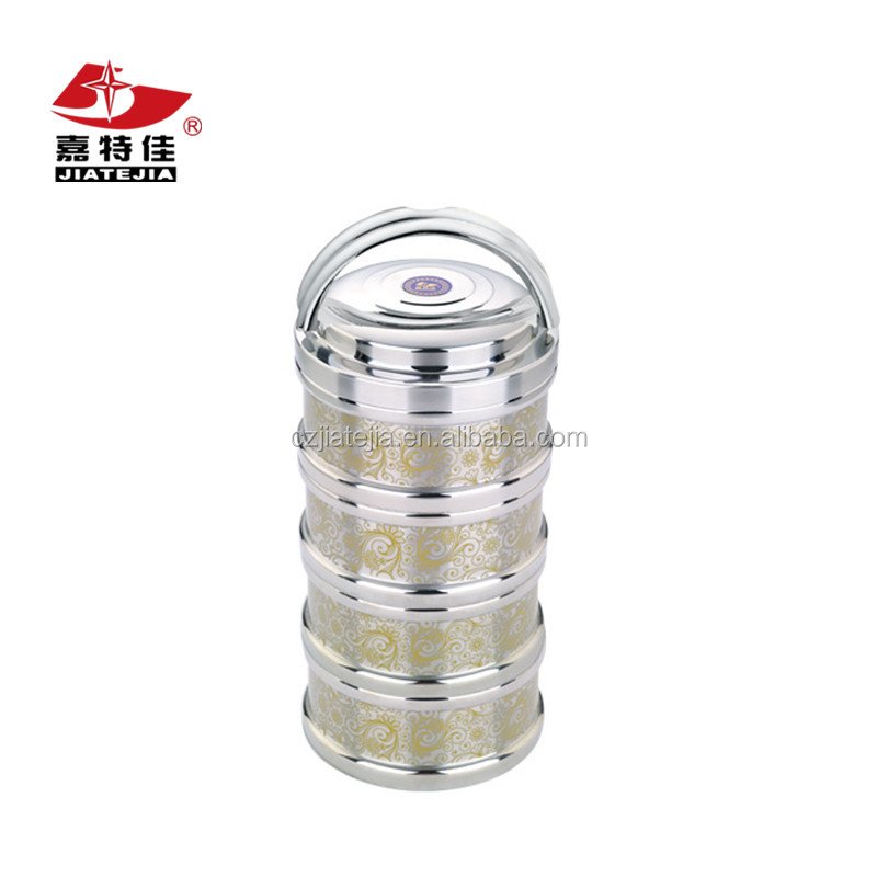 Stainless steel huge capacity insulated tiffin lunch box/food storage container set