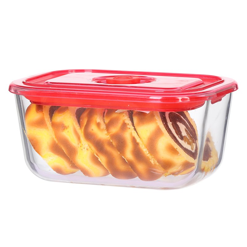 Borosilicate glass vacuum food container with pump