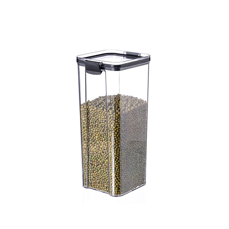 House kitchen rectangle dry food transparent plastic box airtight food storage containers set with lid