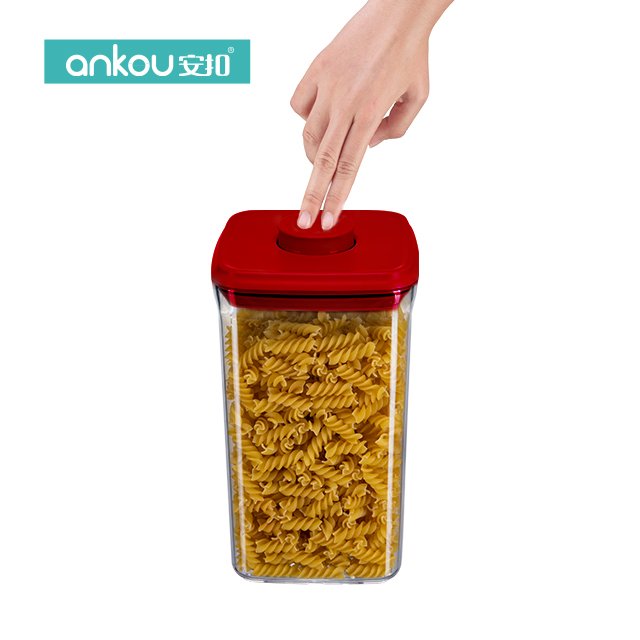 ANKOU Rectangular Baby Milk Powder Jar Plastic Transparent Storage Can Pressed Food Moisture-proof Sealed Airtight Container