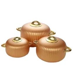 Hot selling Deluxe Stainless Steel food storage container set 1L/2L/3.5L 4 sets/carton insulated casserole food warmer