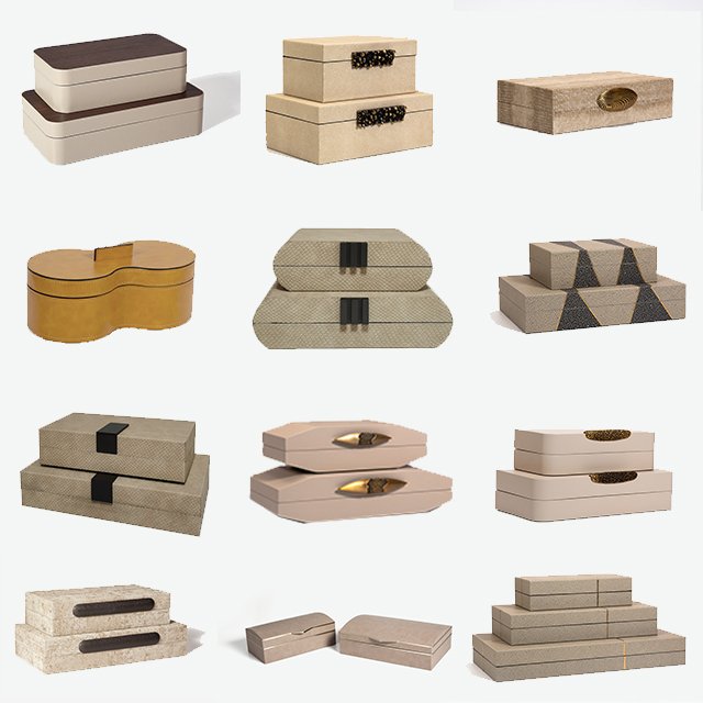 Wholesales Home Decor Accessories Luxury Jewellery Boxes Organizer Leather Decorative Storage Boxes For Gifts