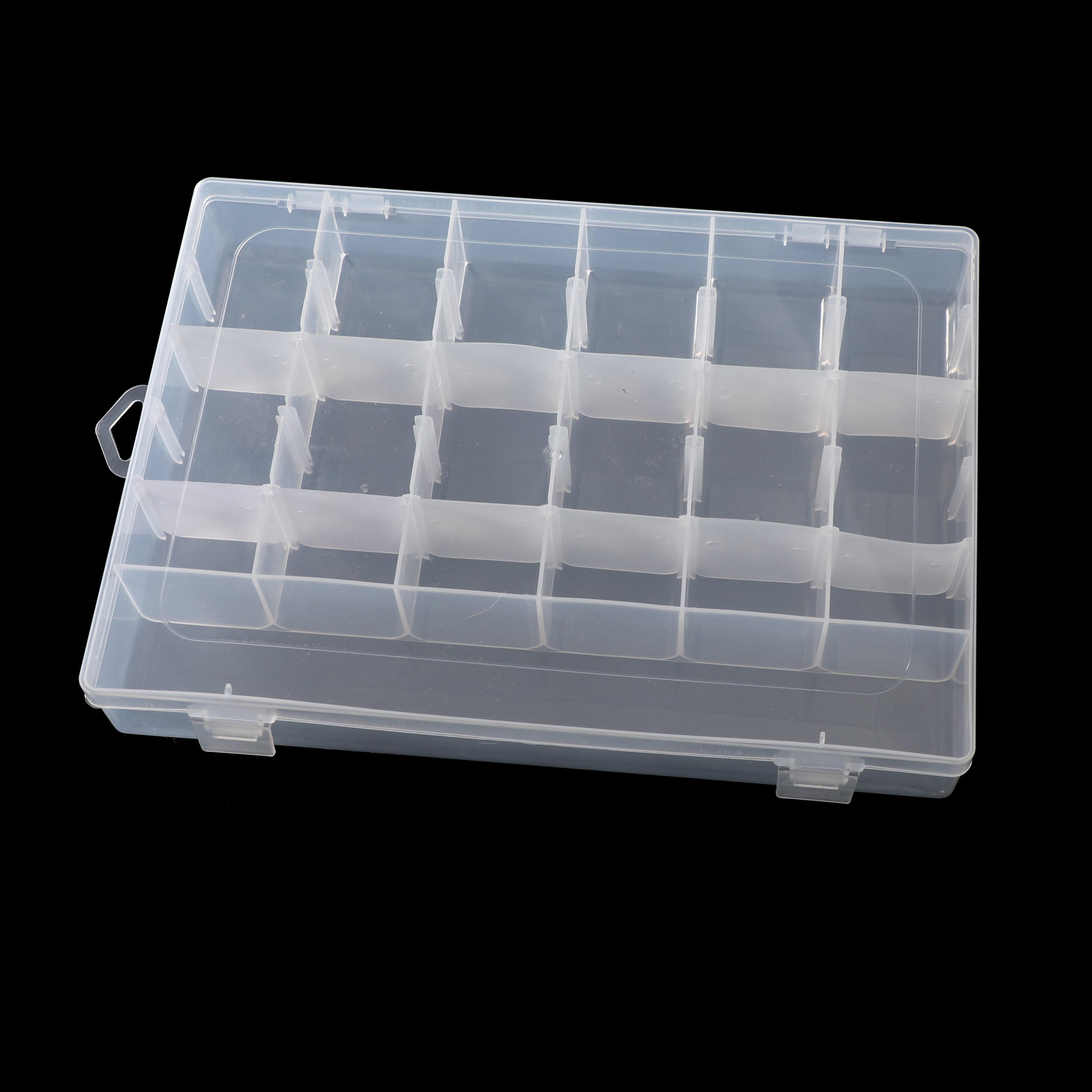 Food grade PP transparent plastic Hanging Jewelry Organizer decorative storage boxes with handle