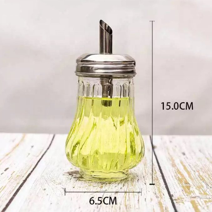 Dispenser Jar with Lid Honey Pot Glass Machine Kitchen Carton CLASSIC Party Clear Glass Food Storage Spice