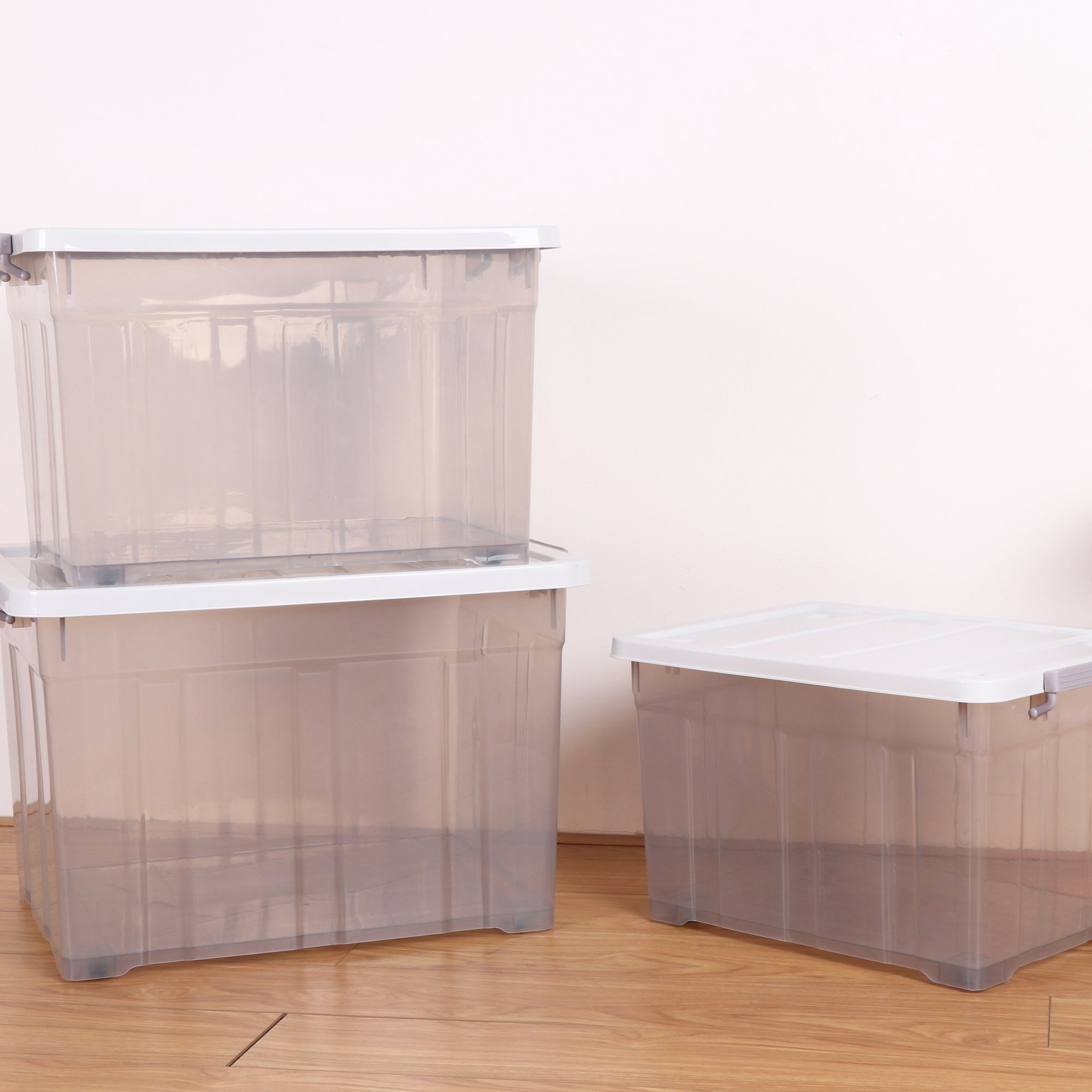 Accept OEM & ODM Houseware Organiser Storage Box Transparent 19-70L Plastic Clothes & Toy Storage Box With Wheels