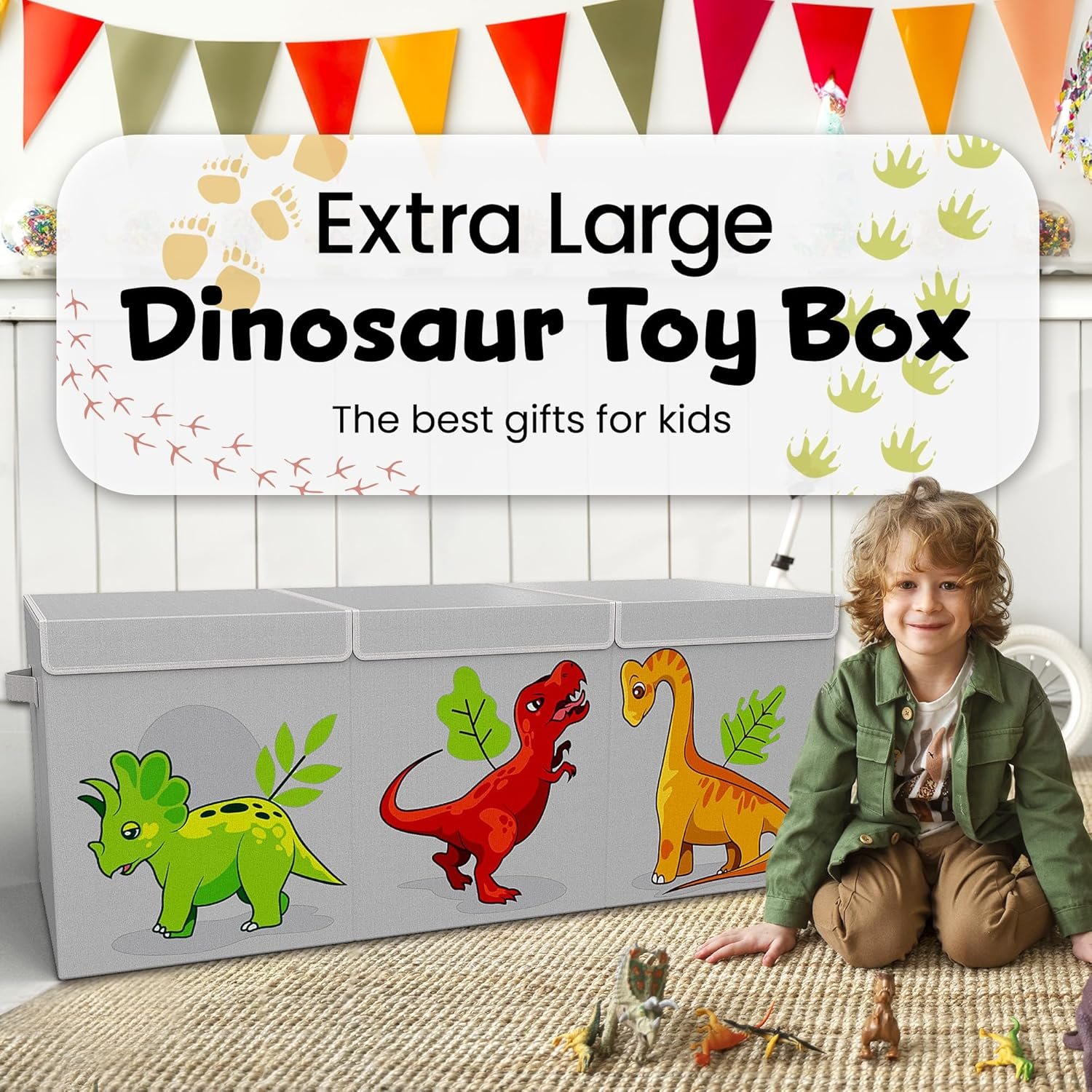 Multifunctional Toy Storage Organizer Basket foldable animal toy storage box oxford cube chests with Lids