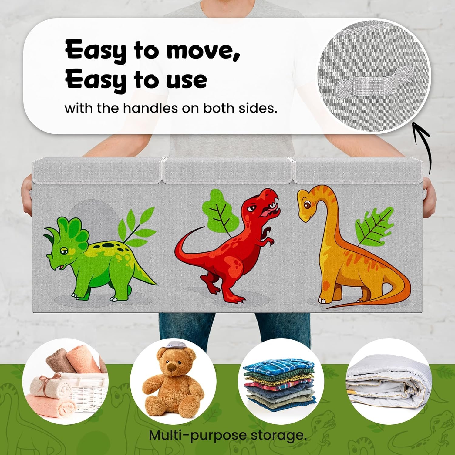 Multifunctional Toy Storage Organizer Basket foldable animal toy storage box oxford cube chests with Lids