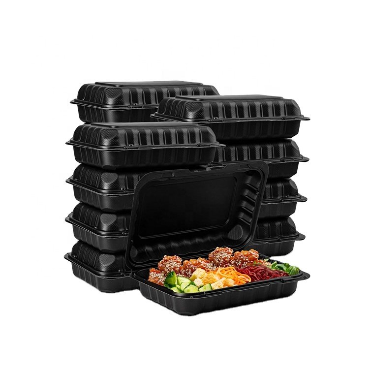 restaurant meal prep lunch delivery clamshell disposable takeaway food container microwave safe plastic