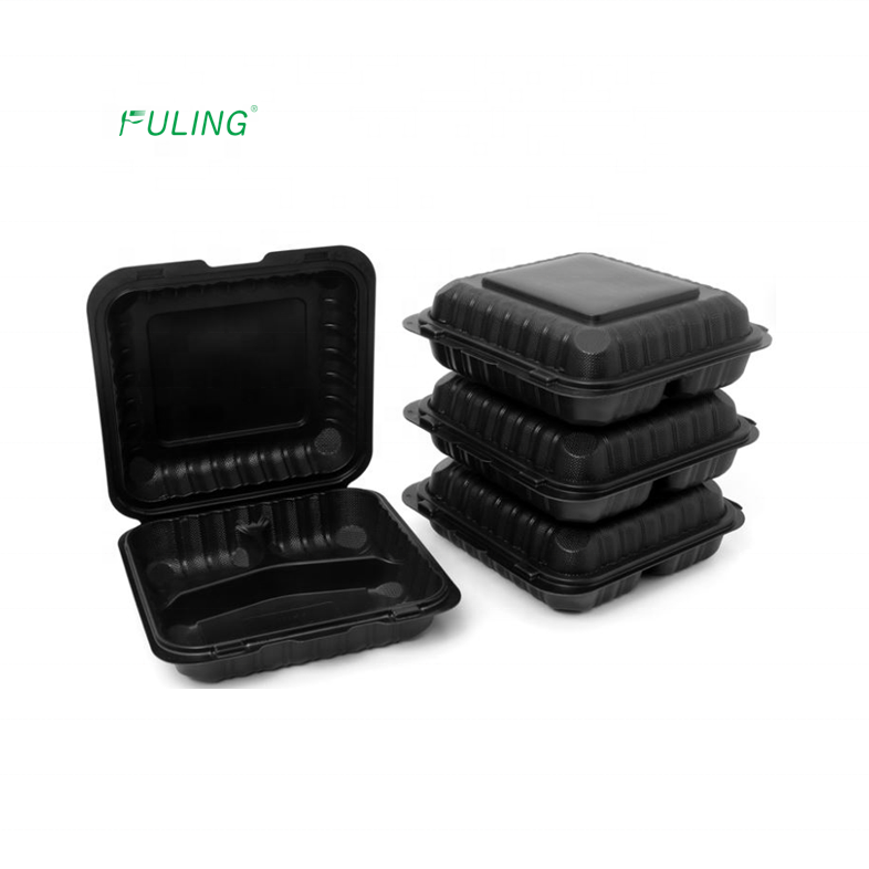 restaurant meal prep lunch delivery clamshell disposable takeaway food container microwave safe plastic
