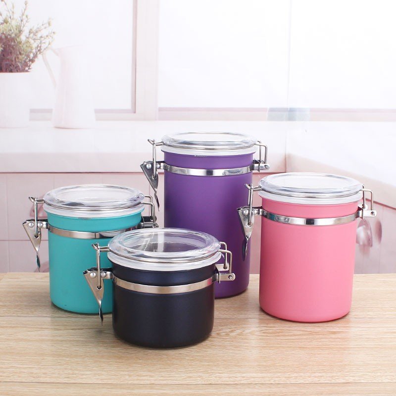 food container storage for home and kitchen coffee canister canister jar coffee tea and sugar