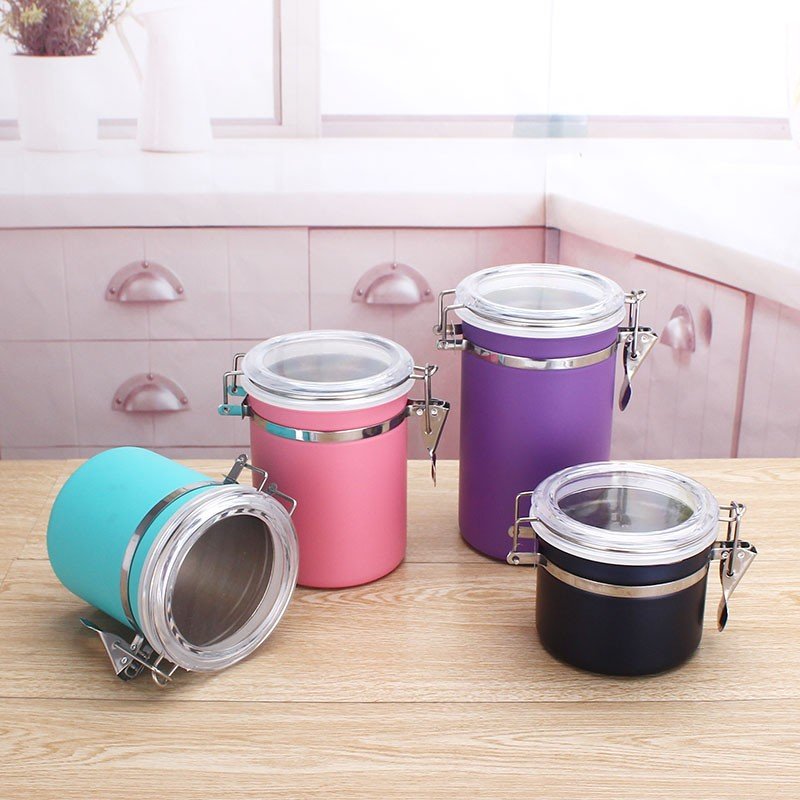 food container storage for home and kitchen coffee canister canister jar coffee tea and sugar