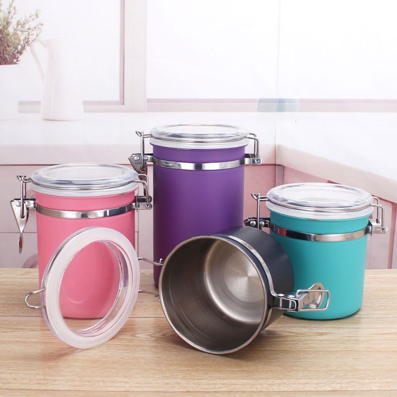 food container storage for home and kitchen coffee canister canister jar coffee tea and sugar