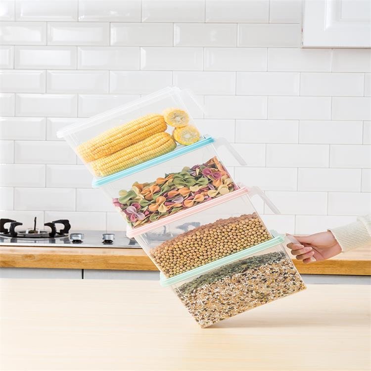 2024 Hot Selling Food Storage Box Refrigerator Kitchen Plastic Storage Transparent Food Container